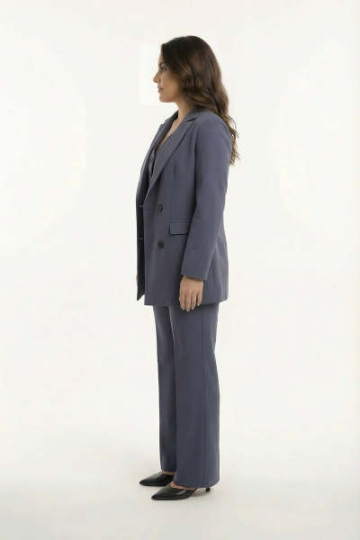 Брюки, жакет, жилет AURA otd 9190 темно-серый - фото 7