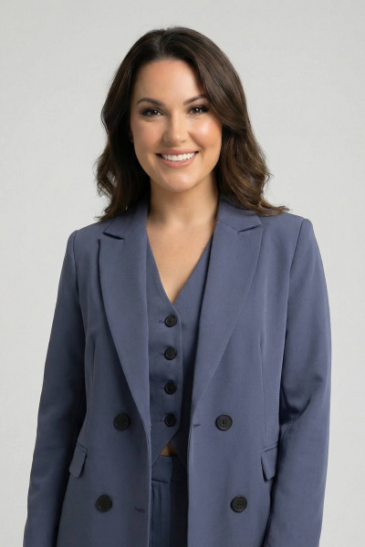 Брюки, жакет, жилет AURA otd 9190 темно-серый - фото 4