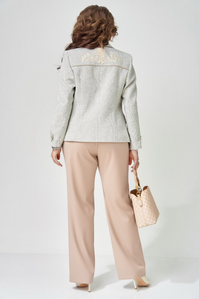 Блуза, брюки, жакет Fita 4171 миндаль+мята - фото 8