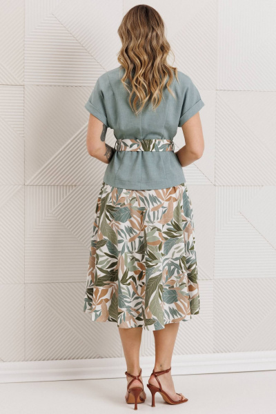 Жакет, юбка Мода Юрс 26-2641 ментол - фото 6