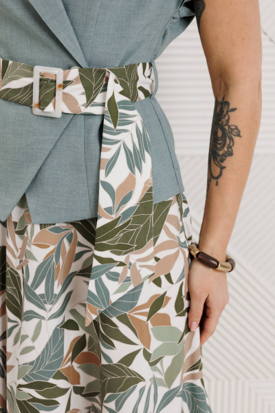 Жакет, юбка Мода Юрс 26-2641 ментол - фото 5