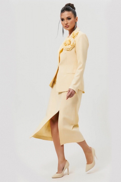 Жакет, юбка Mislana 1296 желтый - фото 1
