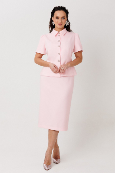 Жакет, юбка Mislana 1302 розовый - фото 7