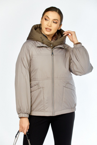 Куртка Shetti 2213 бежево-серый - фото 7