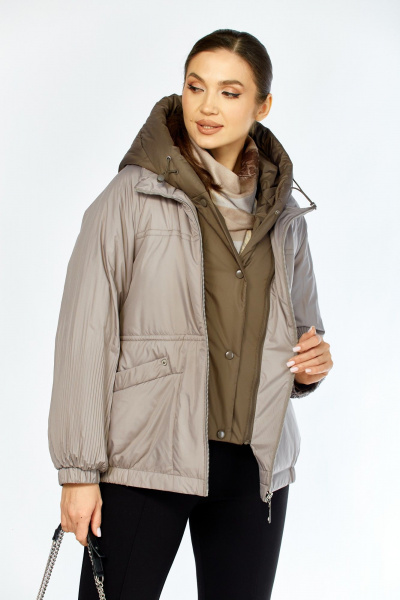 Куртка Shetti 2213 бежево-серый - фото 6