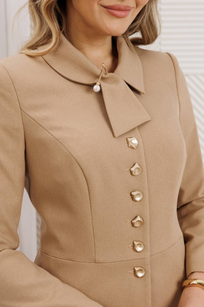 Жакет, юбка Мода Юрс 26-2824 бежевый - фото 4