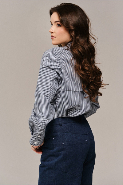 Рубашка JRSy 2671 сине-белая_полоса - фото 4