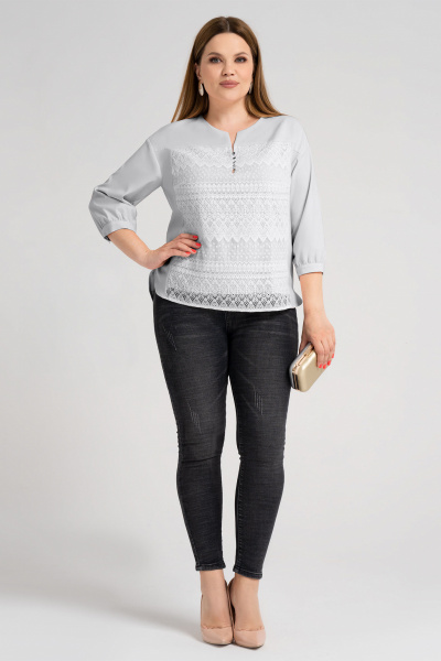 Блуза Панда 447040 серый - фото 1