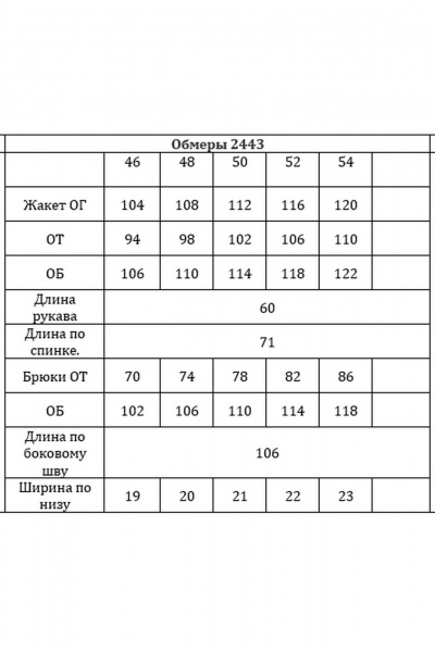 Брюки, жакет Verita 2443 серо-голубой - фото 12