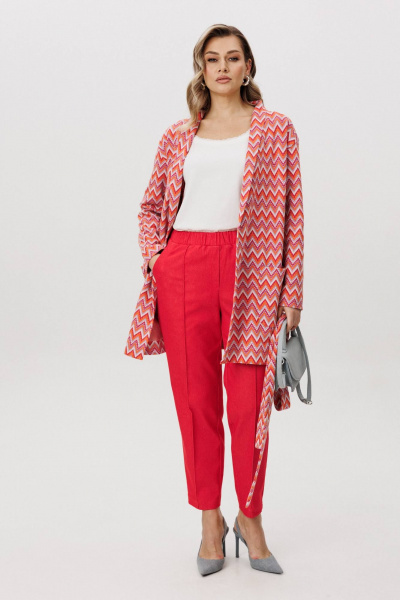 Брюки, кардиган Fantazia Mod 5394 красный - фото 7
