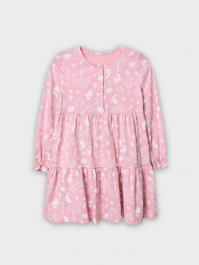 Платье Mark Formelle 157985/25-39814П-0 лесные_животные_на_п.розовом - фото 1