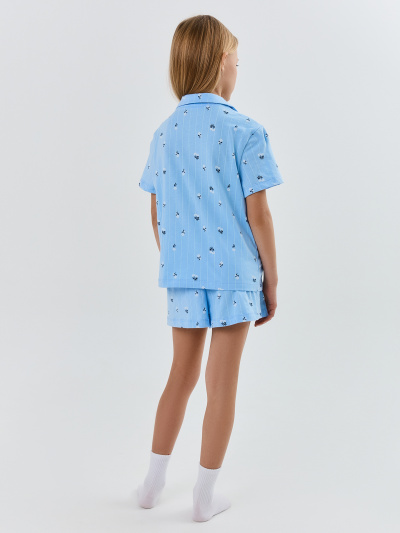 Рубашка, шорты Mark Formelle 567745/25-37344ПП-0 цветы_на_голубой_полоске - фото 2