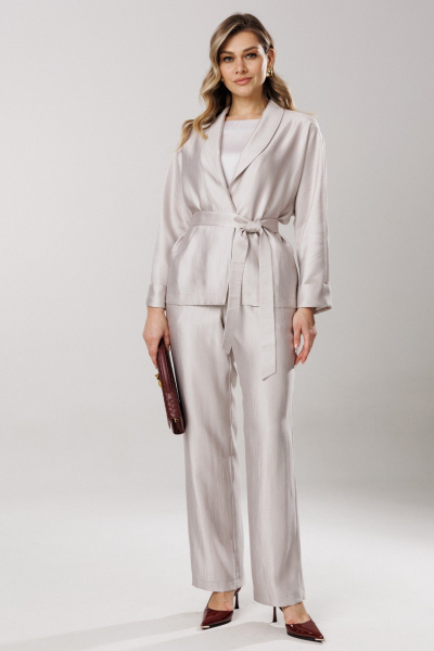 Блуза, брюки, топ Ларс Стиль 1202 бежевый - фото 9