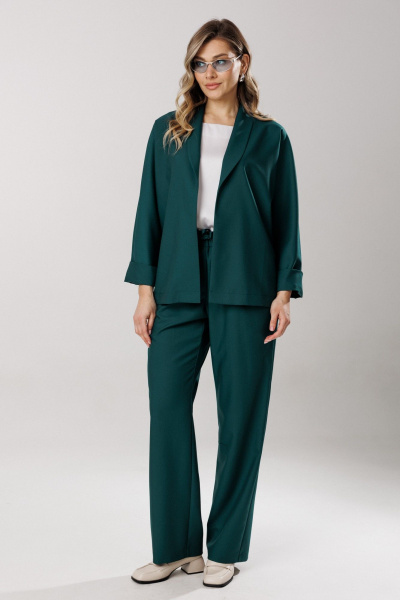 Блуза, брюки, топ Ларс Стиль 1202/1 изумруд - фото 3