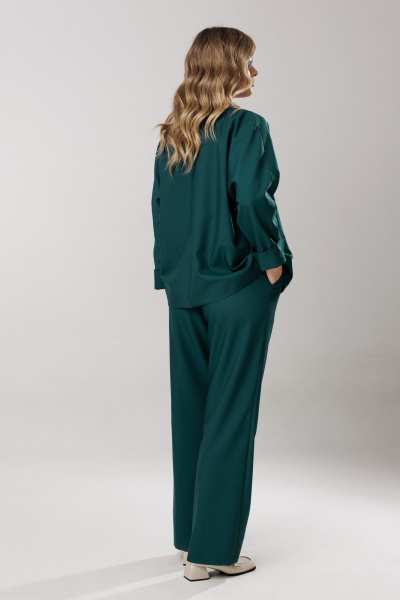 Блуза, брюки, топ Ларс Стиль 1202/1 изумруд - фото 5
