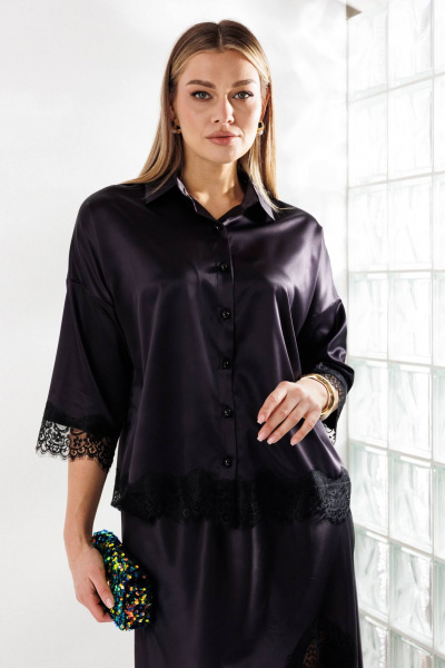 Блуза, юбка Anastasia 1331 черничный - фото 6