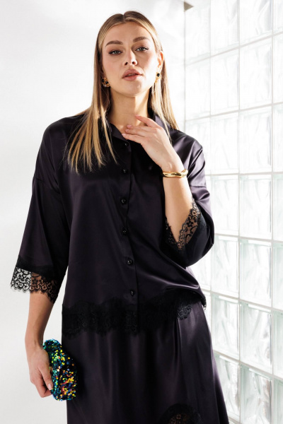Блуза, юбка Anastasia 1331 черничный - фото 5