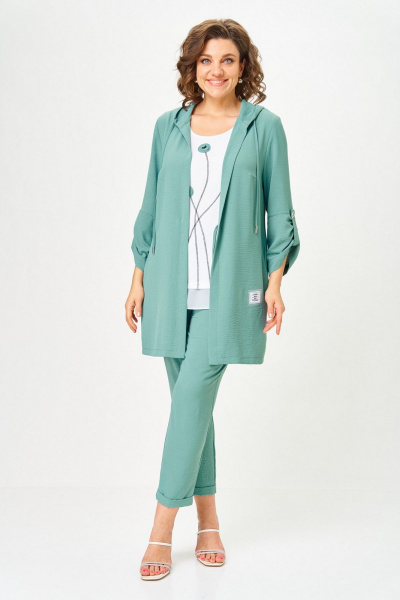 Брюки, кардиган, топ Svetlana-Style 1527 мята - фото 1