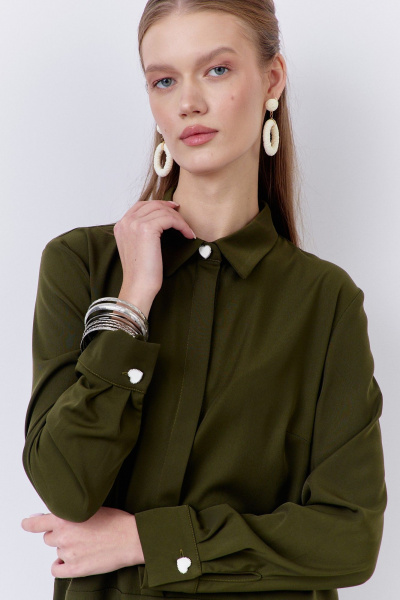 Платье FLAIM 2065 хаки - фото 5