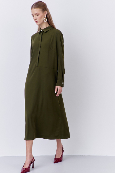 Платье FLAIM 2065 хаки - фото 4