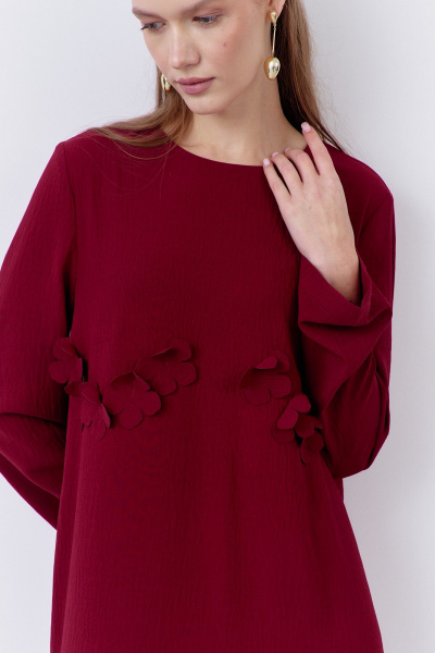 Платье FLAIM 2066.01 бургунди - фото 5