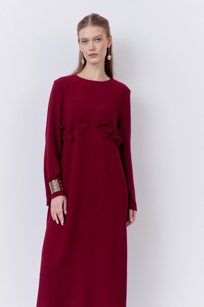 Платье FLAIM 2066.01 бургунди - фото 2