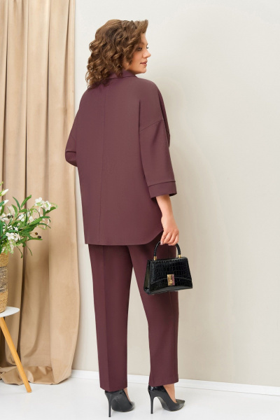 Блуза, брюки, жакет VOLNA 1406 слива - фото 5