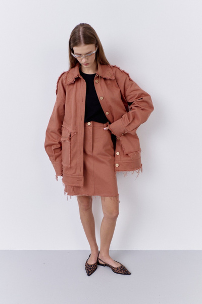 Бомбер FLAIM 2078.01 розовый-кирпич - фото 6