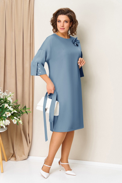 Платье VOLNA 1461 голубой - фото 3