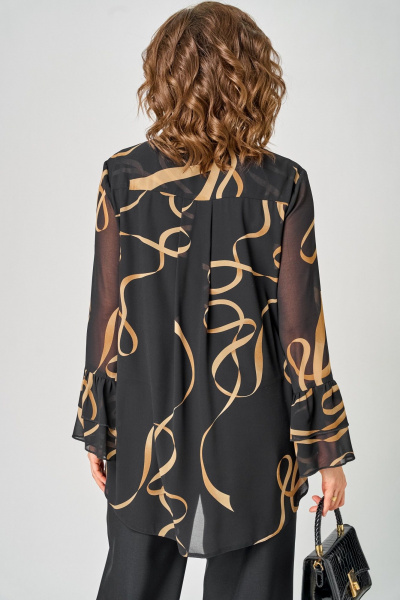 Блуза EVA GRANT 7221 принт_ленты - фото 9