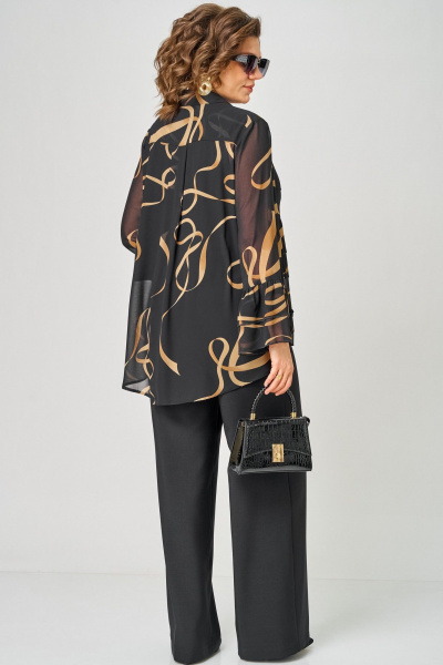 Блуза EVA GRANT 7221 принт_ленты - фото 7
