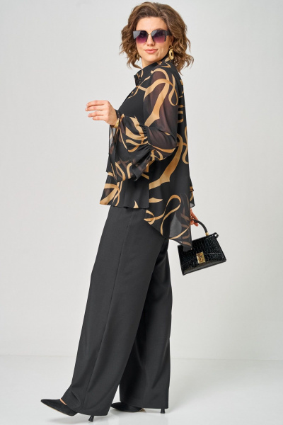 Блуза EVA GRANT 7221 принт_ленты - фото 6