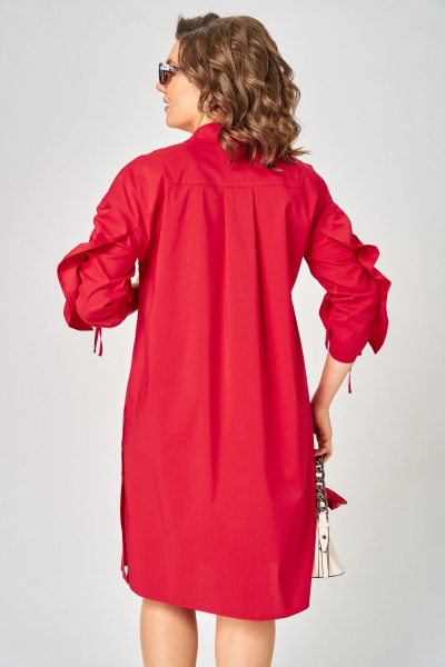 Платье EVA GRANT 7102 красный - фото 9