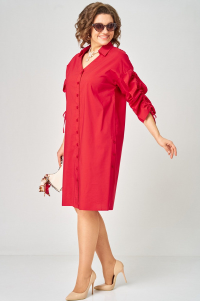 Платье EVA GRANT 7102 красный - фото 7