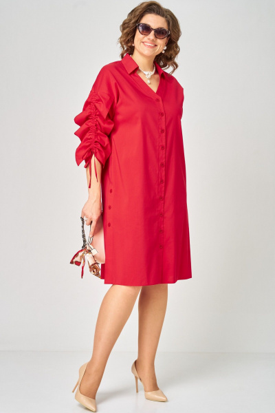 Платье EVA GRANT 7102 красный - фото 5