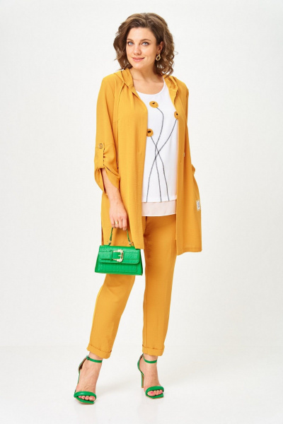 Брюки, кардиган, топ Svetlana-Style 1527 горчица - фото 6