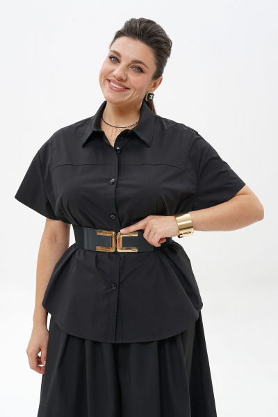 Блуза, брюки Alani Collection 2494 черный - фото 8