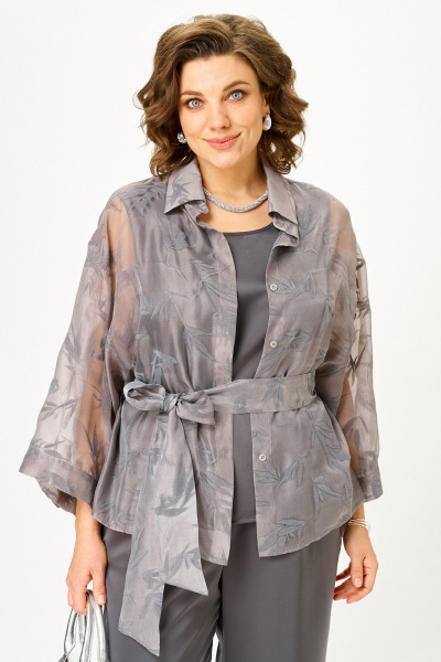 Блуза, брюки, топ Alani Collection 2517 серый - фото 7