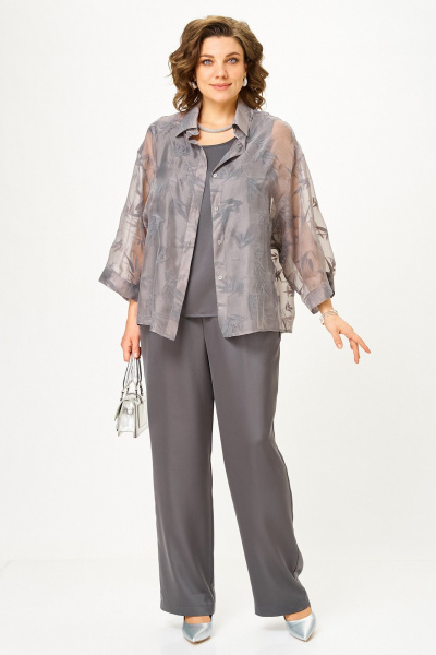 Блуза, брюки, топ Alani Collection 2517 серый - фото 3