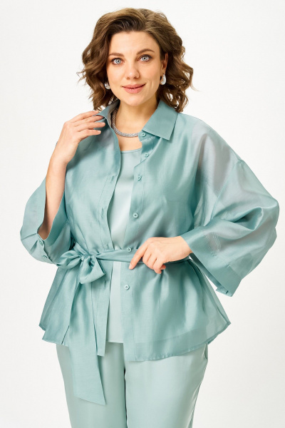 Блуза, брюки, топ Alani Collection 2517 мята - фото 11