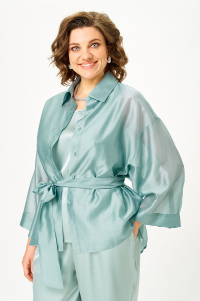 Блуза, брюки, топ Alani Collection 2517 мята - фото 9