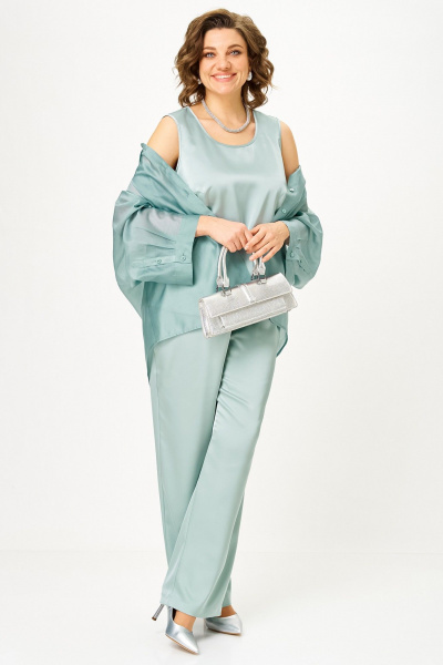 Блуза, брюки, топ Alani Collection 2517 мята - фото 5