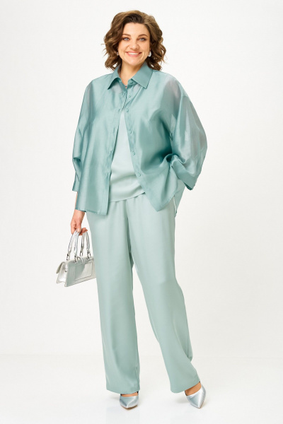Блуза, брюки, топ Alani Collection 2517 мята - фото 2