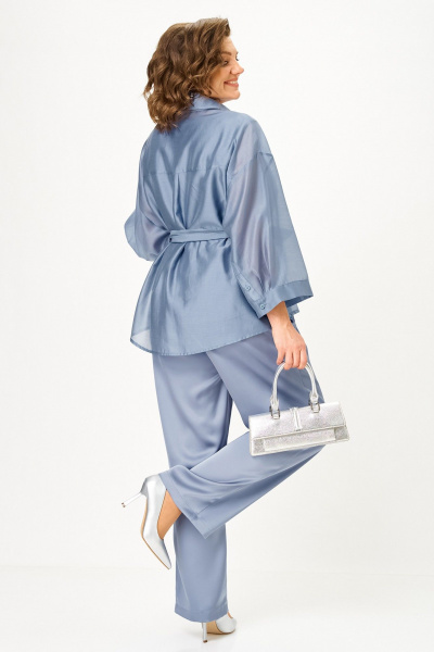 Блуза, брюки, топ Alani Collection 2517 индиго - фото 7