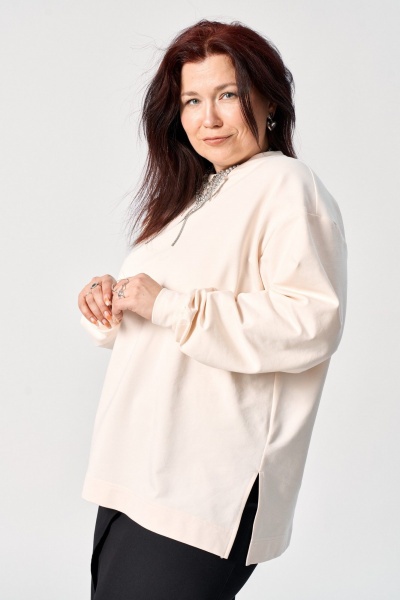 Свитшот GRATTO 4467 кремовый - фото 4