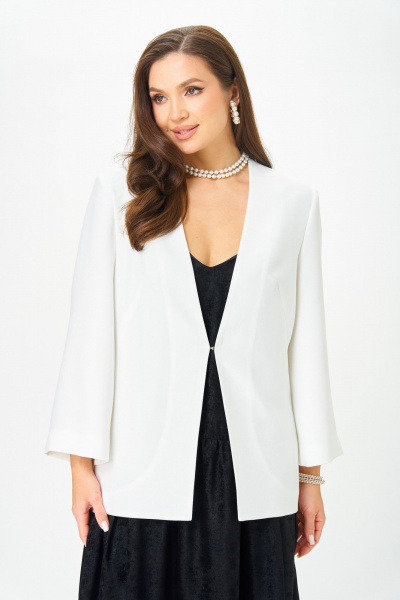 Жакет, платье LeNata 20457 белый-с-черным - фото 4