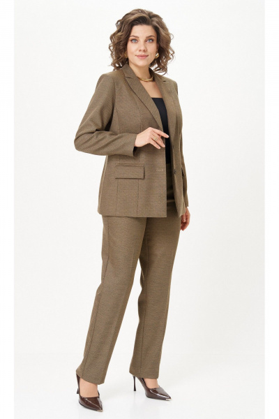 Брюки, жакет БелЭльСтиль 412-3 03 22+609-3 23 22 горчица_соты - фото 5