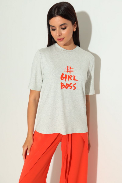 Брюки, майка Michel chic 1241 серый+оранжевый - фото 6