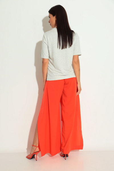 Брюки, майка Michel chic 1241 серый+оранжевый - фото 5