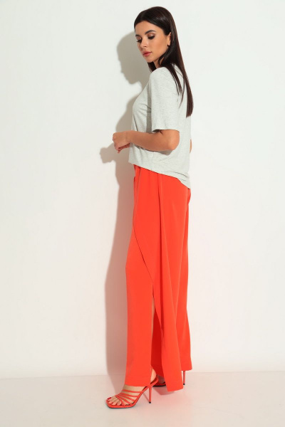 Брюки, майка Michel chic 1241 серый+оранжевый - фото 4